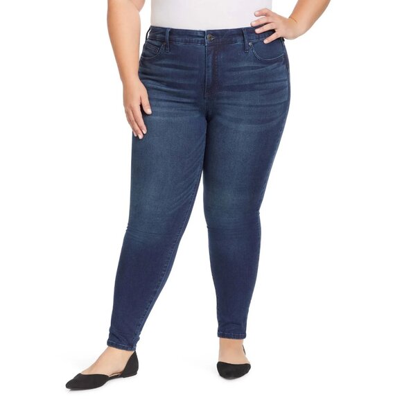 Terra & Sky Women's Plus Size Skinny Jeans, Size 24WP (Petite), 32.5" inseam - Picture 2 of 4